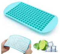 Zonopy Silicone Ice Cube Tray,160 Mini Crushed Ice Cube Molds Easy Release Super Small Ice Cube for Chilling Whiskey Cocktail Kitchen Gadgets Stackable 1 Pack Ice Trays,Mini ice Cubes 1cm³,Without lid