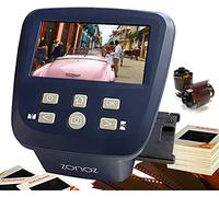 zonoz FS-Five Digital Film & Slide Scanner - Converts 35mm, 126, 110, Super 8 & 8mm Film Negatives & Slides to JPEG - Includes Large Bright 5-Inch LCD & Easy-Load Film Inserts Adapters