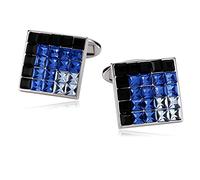 ZONSHJDKR Cufflinks Vintage Square Lattice Men Cufflink Shirt Mens Classic Stainless Steel Cufflinks Men's Suit Accessories