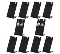 ZONSHJDKR Earring Display Stands 10Pcs L Shaped Black Rack Jewelry Organizer Showcase Earrings Storage for Shows