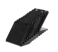 ZONSHJDKR Earring Display Stands 15Pcs Earrings Shelf Stand Holder L Shape Rectangle Acrylic Jewelry Show Rack for Shows(Black)