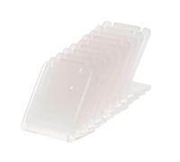 ZONSHJDKR Earring Display Stands 15Pcs Earrings Shelf Stand Holder L Shape Rectangle Acrylic Jewelry Show Rack for Shows(Transparent)