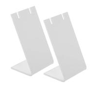 ZONSHJDKR Earring Display Stands 16Pcs L-Shaped Acrylic Stand Space Saving Showcase Storage Rack for Jewelry Shows