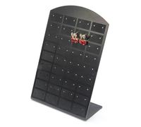 ZONSHJDKR Earring Display Stands 6Pcs 36 Pair 72 Holes/Set Black Plastic Jewelry Holder Organizer Ear Studs Stand for Shows