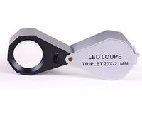 ZONSHJDKR Jewelers loupe 10X,20X,30X Jewelers Loupe, Foldable Eye, Watches Hobbies Antiques Gems, Coins, Stamps(20X)