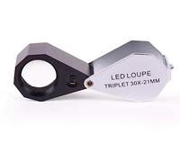 ZONSHJDKR Jewelers loupe 10X,20X,30X Jewelers Loupe, Foldable Eye, Watches Hobbies Antiques Gems, Coins, Stamps(30X)