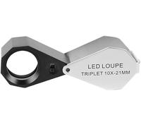 ZONSHJDKR Jewelers loupe 10X,20X,30X Jewelers Loupe, Foldable Eye, Watches Hobbies Antiques Gems, Coins, Stamps(10X)