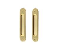 ZONSHJDKR Recessed Door knob 2 Pezzi Maniglie per Porte Scorrevoli Maniglia per Porta da Fienile Esterne Maniglione per Cassetti Armadi Guardaroba Comò Incasso(D)