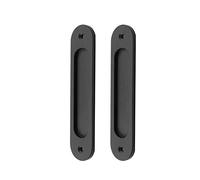 ZONSHJDKR Recessed Door knob 2 Pezzi Maniglie per Porte Scorrevoli Maniglia per Porta da Fienile Esterne Maniglione per Cassetti Armadi Guardaroba Comò Incasso(A)