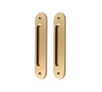 ZONSHJDKR Recessed Door knob 2 Pezzi Maniglie per Porte Scorrevoli Maniglia per Porta da Fienile Esterne Maniglione per Cassetti Armadi Guardaroba Comò Incasso(C)