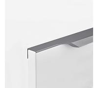 ZONSHJDKR Recessed Door knob Recessed Pulls,Sliding Door Handle,Hidden Drawer, Aluminum Cabinet Knob for Kitchen Bedroomniture(Grey,Length 300Mm)
