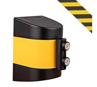 ZONSHJDKR Retractable barrier 2/3/5/10M Magnetic attraction Wall Mounted Belt Barrier, Retractable Queue Rope with mounting accessories(10M/32FT)