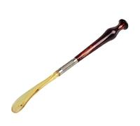 ZONSHJDKR Shoe Horn, Beech Wood Shoe Horn Long Handle Bendable Helper with Spring 15.5 Inches Resin Lifter for Seniors Pregnant Women & All People to Use