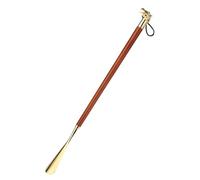 ZONSHJDKR Shoe Horn, Long Handle Shoe Horn for Seniors Zinc Alloy Beech Spoon Creative Animal Head Lifter with Cotton Bag(Horse)