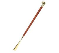 ZONSHJDKR Shoe Horn, Long Handle Shoe Horn for Seniors Zinc Alloy Beech Spoon Creative Animal Head Lifter with Cotton Bag(Tiger)