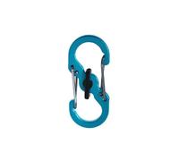 ZONSHJDKR Zipper Clips Theft 10 PCS Camping Carabiner with Lock S Type Mini Keychain Hook Anti-Theft(Blue Black Buckle)