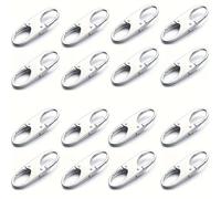 ZONSHJDKR Zipper Clips Theft 100 Pieces-Double Small Carabiner - Clip Deterrent Holding The Closed Pull Replacement(Silver)