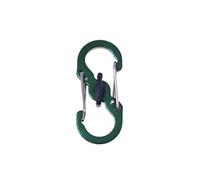 ZONSHJDKR Zipper Clips Theft 50 PCS Camping Carabiner with Lock S Type Mini Keychain Hook Anti-Theft(Green Black Buckle)