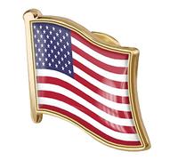 Zonster 1pc American Flag Pin Badge Metal Lapel Pin Brooch Usa United States of Flag Lapel Pin Novelty Accessory