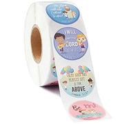Zonster Bible Stickers for Kids,500pcs 1 Inch Adhesive Jesus Stickers Scripture Quotes for Church Activities, Sunday School Supplies