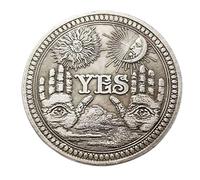 Zonster Decision Coin Yes or No Skull Commemorative Coin Souvenir Challenge Collection Coins Art Craft Home Decoration, Bronzed,One Size