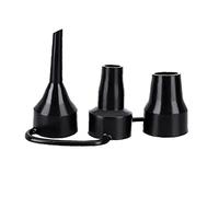 Zonster Electronic Plastic Nozzle Pump Head Air Inflator Adaptor Replacement 3 Sizes for Inflatable Pool Black