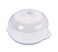 Zonster Food Microwave Steamer, Plastic Round Single-layer Microwave Oven Steamer with Lid for Vegetable Rice