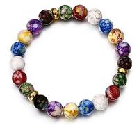 Zonster Stone Bead Bracelet, Natural Stone Stretchy Bracelets Healing Chakras Crystal Elastic Lucky Bracelets