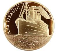 Zonster Titanic Ship Commemorative Coin Titanic Incident Collect Souvenir Coin for Fans Btc Bitcoin Arts Gifts Home Office Decoration