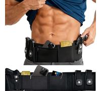 ZONSUSE Belly Band Holster for Men Women, Multifunctional Waist Concealed Pistol Holster, with Zipper Phone Pocket, 2 Magazine Pockets, Fits Glock 19, 17, Ruger LCP, S&W M&P Shield Handguns (45in)