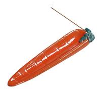 ZONSUSE Carrot Incense Holder for Sticks,Ceramic Carrot Incense Burner,Incense Holder with Flat Carrot Shaped Ash Catcher,Incense Seat Burner for Home Office Meditation Spaces Ornament (Carrot)