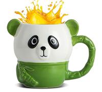 ZONSUSE Cute Panda Mug,Panda Coffee Cup,Novelty 3D Animal Mug,Pandas Ceramic Mug, with Bamboo Shaped Handle,Large Mugs for Hot Drinks/Cold Drinks,Birthday Gift for Men Women 550ml (Pandas)