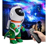 ZONSUSE Dinosaur Astronaut Galaxy Star Projector Night Light, 8 in 1 LED Space Planetarium Lamp, 360° Rotating with Remote & Timer, Kids Adults Bedroom Decor, Christmas Birthday Gifts (Green)