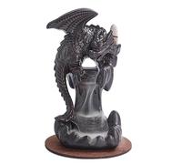 ZONSUSE Dragon Backflow Incense Burner, Dragon Waterfall Incense Holders, Pterosaur Ceramic Incense Stick Holder, Yoga Meditation Aromatherapy Gifts for Home Office Dragons Statue Decor (Pterosaur)