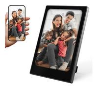 ZONSUSE E-Ink Mini Digital Picture Frame, 4.0" Portable Photo Frame with Aluminum Alloy Case, IPS 4 Color Ink Screen, Easy Photo Upload Via FindXeink App, Best Photo Gifts for Parents (Black)