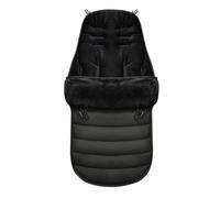 ZONSUSE Foot muff for prams winter, baby foot muff for buggy with hood with drawstring, foot muff pram baby with zip, removable and machine washable, for prams, black 1, Moderno