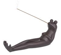 ZONSUSE Frog Incense Holder,Cute Animal Purple Clay Incense Stick Holder,Frogshape Incense Burner Stand,Creative Handmade Aromatherapy Holder for White Sage Lavender Sandalwood Agarwood Sticks(Frog)