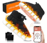 ZONSUSE Heating Shoes Men Women,Heated Slippers with APP Control,7.4V 6000mAh Rechargeable Warm Shoe,Electric Heated Shoes,Foot Warmer with 3 Heating Setting,Winter Gifts for Her/Him (5.5-6.5UK)