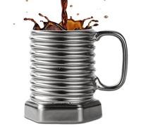 ZONSUSE Mechanical Bolt Coffee Mug, 3D Screw Ceramic Cup, Funny Industrial Style Tea Cups for Office, Studio & Home Décor, Personalised Gifts for Dad, Boyfriend, Engineer & DIY Lover (Silver-Bolt)