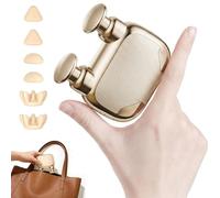 ZONSUSE Mini Massage Gun, Pocket Portable Muscle Massager, Travel Massage Gun with Dual Head, 3 Speeds & 4 Heads, for Workouts, Office, Home, On-the-Go Muscle Relief, Gift for Men & Women (Gold)