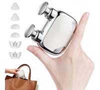 ZONSUSE Mini Massage Gun, Pocket Portable Muscle Massager, Travel Massage Gun with Dual Head, 3 Speeds & 4 Heads, for Workouts, Office, Home, On-the-Go Muscle Relief, Gift for Men & Women (Silver)