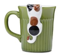ZONSUSE Peeking Cat Mug,Sneaky Cats Coffee Cup,Funny 3D Animal Mug, for Cats Lovers, Mother's Day, Father's Day, Anniversary, Christmas, Thanksgiving Day, New Year Gifts 350ml (Calico Cat)