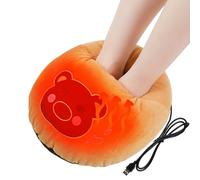 ZONSUSE USB Heated Foot Warmer Muff, Cute Bear Plush Design, 5V 2A Constant 45°C Warmth, Plug and Play, Soft Heated Foot Pouch for Home, Bedroom or Office, Creative Gift (Teddy Bear)