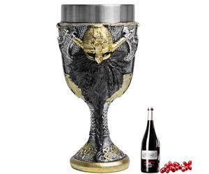 ZONSUSE Viking Wine Chalice, Vikings Axe Wine Goblet, Nordic Warrior Themed Wine Glass, Creative Gothic Drinkware, Personalized Gifts for History Enthusiasts, Medieval Home Party Decor 200ml (Axe)