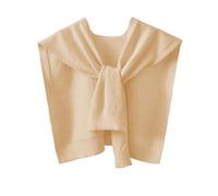 Zontroldy Women's Fashion Sweater Knitted Knotted Shawl Wraps Cape Tops Blouses, Apricot, One Size