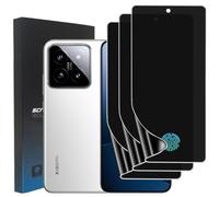zonyee 3 Pack TPU Privacy Screen Protector for Xiaomi 14 6.36", Not Glass | Anti-Spy Flexible TPU Hydrogel Film, Support Fingerprint Unlock, Self-Healing, Non-Breakable, Case Friendly
