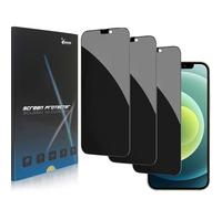 zonyee Privacy Screen Protector for iPhone 12, 3 Pack 9H Hardness Shatterproof Anti-Spy Tempered Glass Film Compatible with iPhone 12 6.1'', Edge to Edge Protection Film Case-Friendly