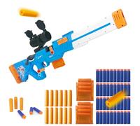 ZONZTER Toy Gun Models Foam Blasters Soft Bullet, Shell Ejecting Toy, 12 Shell Case 40 Soft Darts 2 Magazines, Blaster Gun Shot, Gift for Boys Girls Indoor Outdoor Play - 032