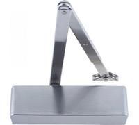 Zoo 2-4 Overhead Door Closer Delayed Action Silver Semi Radius Cover
