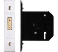 Zoo 3 Lever Mortice Deadlock Stainless Steel 76mm